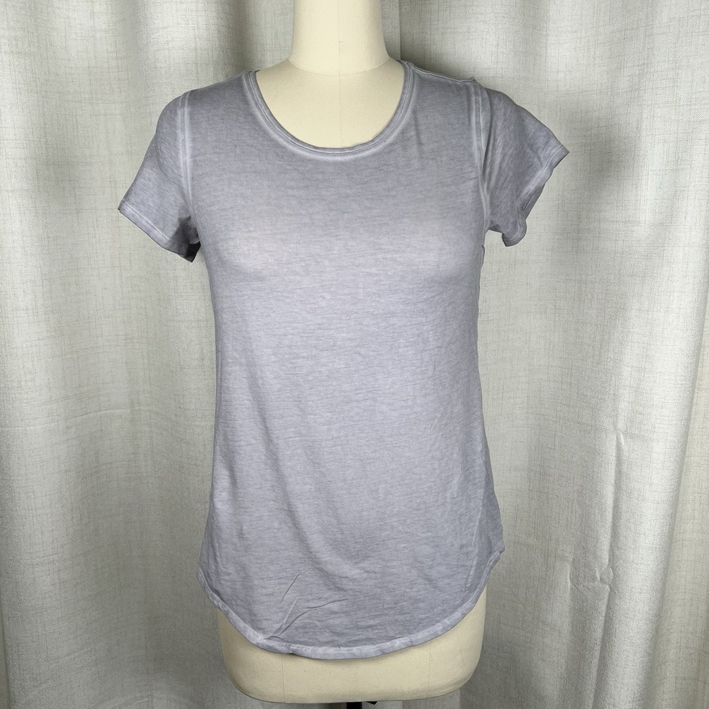 Lululemon Love Crew Neck TShirt Washed Lunar Rock Grey Size 4/6 Curved Hem